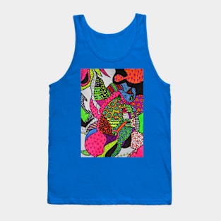 Abstract Fluoro 1 Entire Work Tank Top